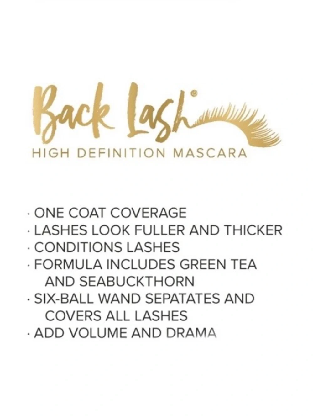 Belle Beauty By Kim Gravel BackLash XL Mascara,Full Size Sealed in Package